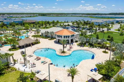 an aerial view of the pool at the resort at Home 4Bed in Storey Lake with Private Pool in Kissimmee