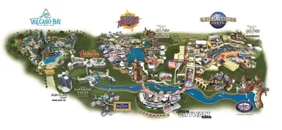 a map of the amusement park at the park at Chic 1-Bedroom Apt in Lake Nona in Orlando