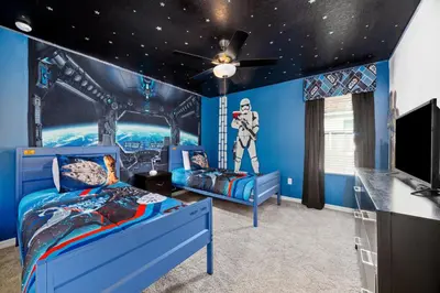 a boys room with a star wars bedroom at The Ultimate Mansion on Solara Resort Orlando Mansion 5304 in Kissimmee
