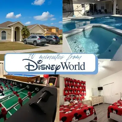 Fun Disney Oasis Pool House with Spa Game Room Kids Playground and 10 min from Disney