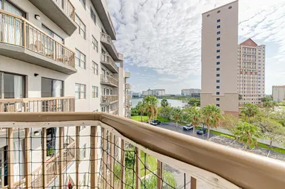 a balcony with a view of a street at Cozy Lakeview Getaway Near Universal Studios 2602 in Orlando