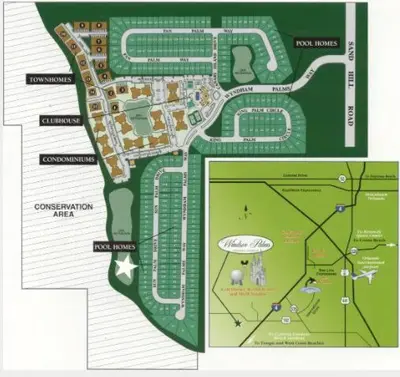 a site plan for a resort at Great place to stay close to Disney Parks in Kissimmee