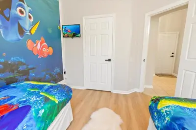 a childs room with a fish mural on the wall at Windsor Palms Resort Vacation Home WP2209 in Kissimmee