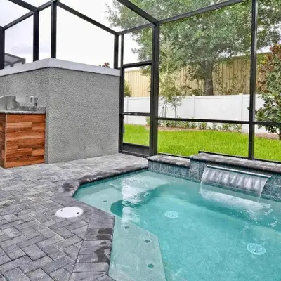 Beautiful 4BD home Themed Pool and Grill 4417