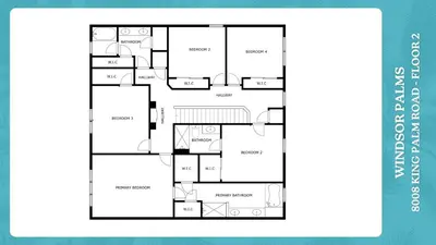 a black and white floor plan of a house at Windsor Palms Resort 6 Bedroom with Game Room 0847 in Kissimmee