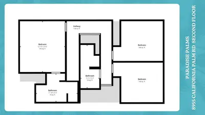 a black and white floor plan of a house at CAL8955 in Kissimmee