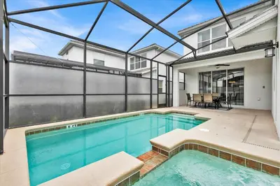 an indoor swimming pool in a house at SHD4724 in Kissimmee