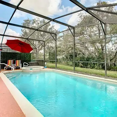 Group retreat w pool