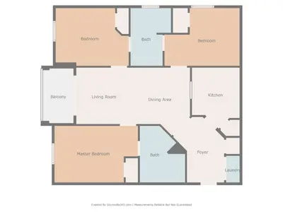 a floor plan of a house at Luxury Epic Universe Condo, Vista Cay - 3028 in Orlando