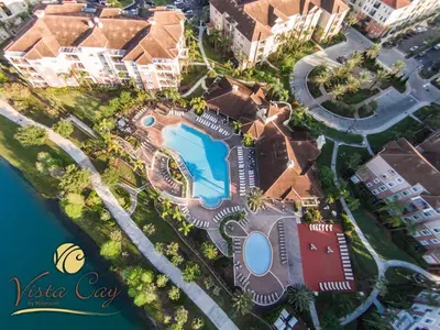 an aerial view of a resort with a swimming pool at Special Offer Stylish Apartment at Vista Cay Resort in Orlando