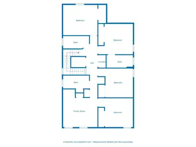 a plan of the ground floor of a house at 5BR Disney Villa with Private Pool & Spa in Kissimmee