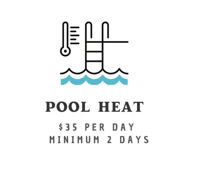 a plug in the water for pool heat logo at Amazing 05 Bedrooms 4 Bathrooms Sleeps 14 in Kissimmee