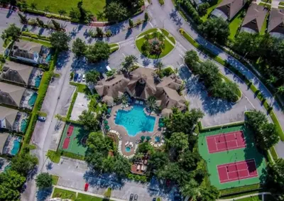 an aerial view of a resort with a swimming pool at Making Memories At Windsor Palms Resort, Great Amenities And Much More Fun! in Kissimmee
