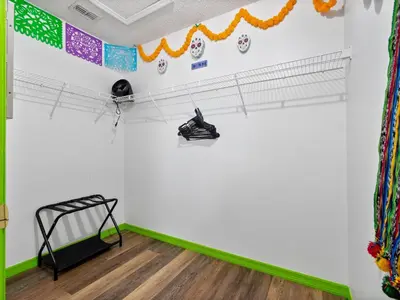 a room with a wrestling net on the wall at bsv_villa8513 in Kissimmee