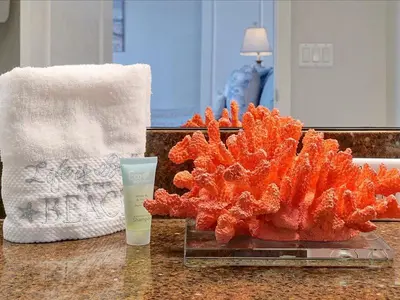 an orange coral on a counter next to a towel at Adorable Townhouse Completely Remodeled,3002Pp in Kissimmee