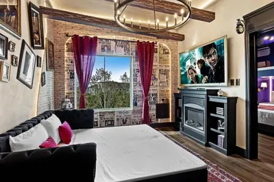 a living room with a couch and a window at Apartment w 4 Beds Near I-Drive in Orlando