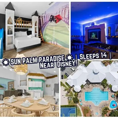 *Sun Palm Paradise* | Sleeps 14 | Near Disney!