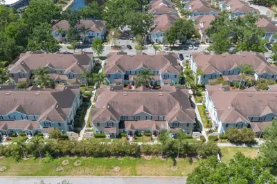 arial view of homes in a subdivision at Your Home near Disney 19106 in Kissimmee