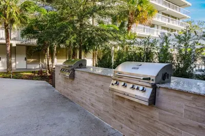 a grill on a wall in front of a building at Sleek and Luxury Studio near Parks with Free Parking in Kissimmee