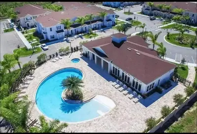an aerial view of a pool at a resort at 3204 GL - Serene Lucaya Oasis Retreat in Kissimmee