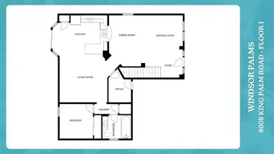 a floor plan of a house at Windsor Palms Resort Vacation Home in Kissimmee