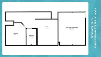 a diagram of a floor plan of a house at RS2508 Windsor Hills Resort 3 Bedroom Private Pool Townhome in Orlando