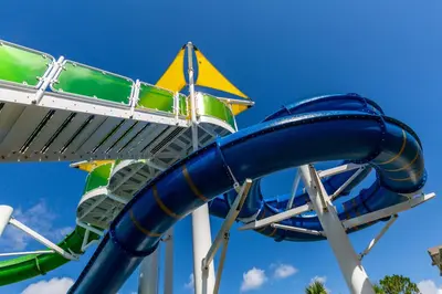 a water slide at a theme park at Windsor Castle in Orlando
