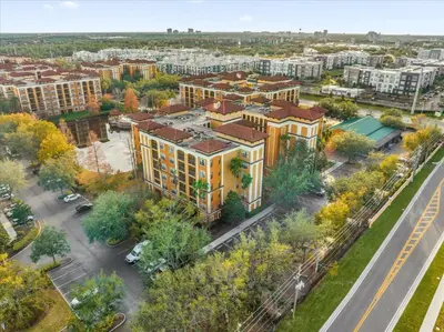 an aerial view of a city with buildings at Resort Style Condo 4 miles from Disney in Orlando