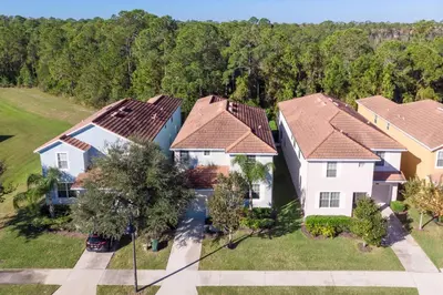 an overhead view of a house at Adventurers Oasis - Private pool in Kissimmee