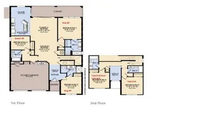 a floor plan of a house at Disney Retreat w/ Wizard & Galaxy Rooms in Orlando