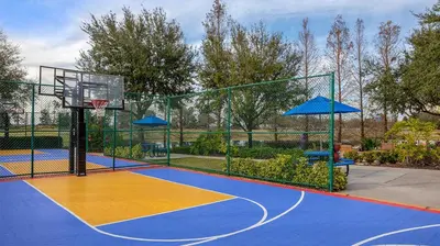 a basketball court with a net and a hoop at Marriott's Harbour Lake 2BR Apartment with Resort Access in Orlando