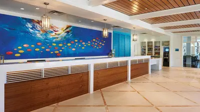 a kitchen with a large painting on the wall at Marriott's Harbour Lake 2BR Apartment with Resort Access in Orlando