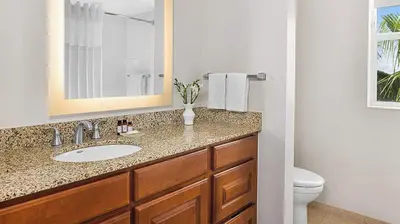 a bathroom with a sink and a toilet at Marriott's Grande Vista 3BR Apartment with Resort Access in Orlando