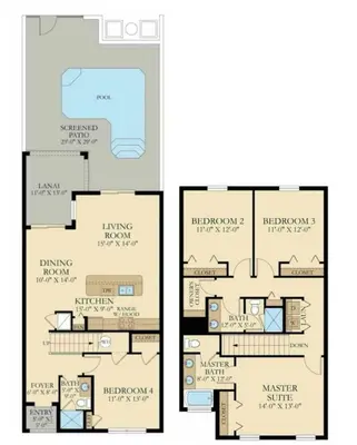 two floor plans of a house at Go08 - STOREY LAKE in Kissimmee