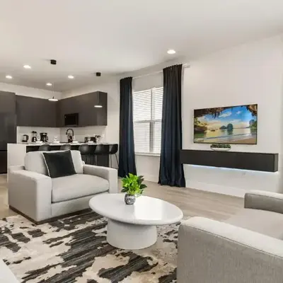 Contemporary 4BR Townhome with Pool & Themed Rooms
