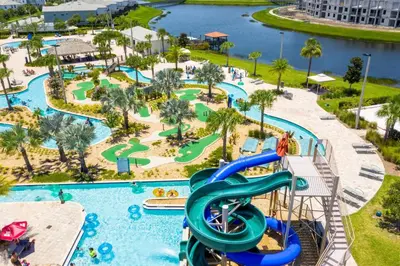 an image of a water park at a resort at 4822 Resort Pool House Disney Universal Orlando in Kissimmee