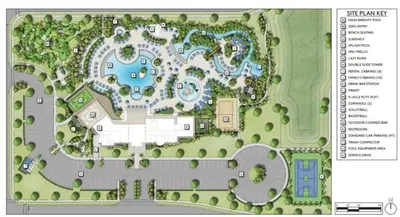 a site plan of a resort at Brand New 05 Bedrooms At Windsor Cay in Orlando