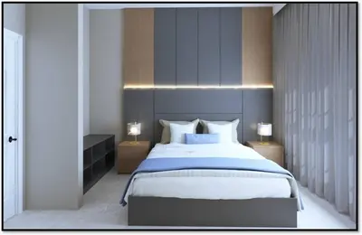 a bedroom with a large bed with two lamps at Brand New 15 Bedrooms Single Family Paradiso 37SA in Orlando
