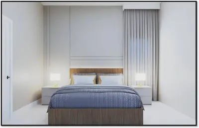 a bedroom with a bed with two night stands and two lamps at Brand New 15 Bedrooms Single Family Paradiso 37SA in Orlando