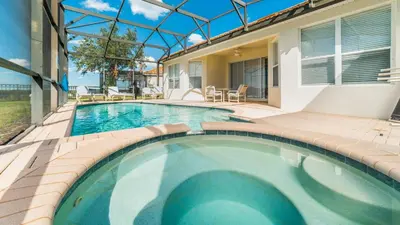 a swimming pool in the backyard of a house at Urban 5 Bed 5 Bath Villa- Perfect stay while exploring Orlando,Florida in Orlando