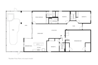 a floor plan of a house at Urban 4 Bed 4 Bath Villa- Perfect stay while exploring Orlando,Florida in Orlando