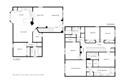 a floor plan of a house at Urban 6 Bed 4 Bath Villa- Perfect stay while exploring Orlando,Florida in Orlando