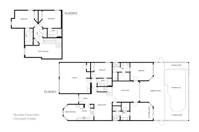 a floor plan of a house at Urban 5 Bed 5 Bath Villa - Perfect stay while exploring Orlando,Florida in Orlando