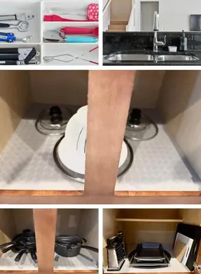 a kitchen cabinet with a sink and a stove at LUX Waterfront Disney Vacation Home with Private Pool, Spa, Soft Serve Ice Cream Maker, Game Room, Ensuites, & More! Sleeps 24! in Kissimmee