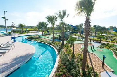 an image of a pool at a resort at Disney Getaway Townhouse with Private Pool. Book Now SLR504 in Kissimmee