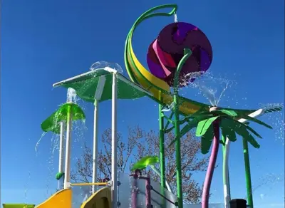 a roller coaster with green and purple flowers on it at Relaxing vacation resort villa in Orlando