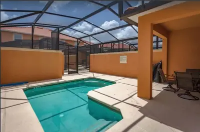 a swimming pool on the roof of a building at Disney & Resort Fun Private Pool Renovated in Kissimmee