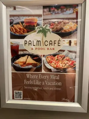 a sign for a restaurant with many plates of food at Near Orlando Convention center and all Park's in Orlando