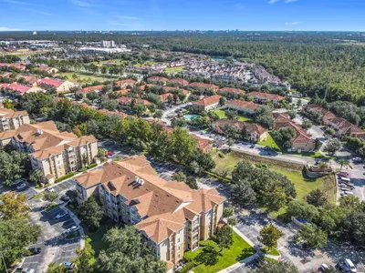 an aerial view of a residential neighborhood with houses at Windsor Hills 3BR - Mickey Themed Spacious Condo in Orlando
