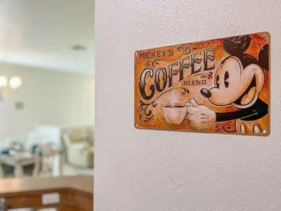 a sign on the wall of a kitchen at 2888 OAKWATER KISSIMMEE 3BEDS in Orlando